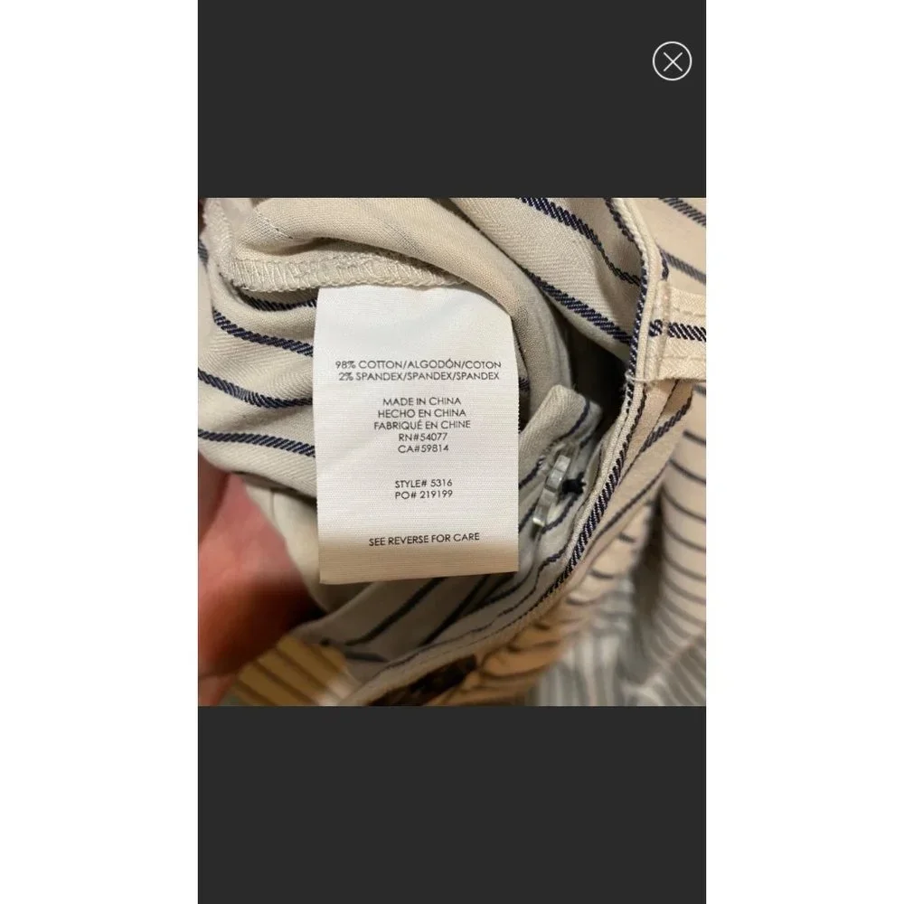 CAbi 5316 Striped Tick Tock Cropped Pants 6
